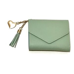 Tassel Tri-Fold Wallet Green